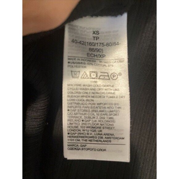 Gap One Shoulder Ribbed Midi Dress, Fitted Stretch Black, NWOT, Size XS - Picture 9 of 9